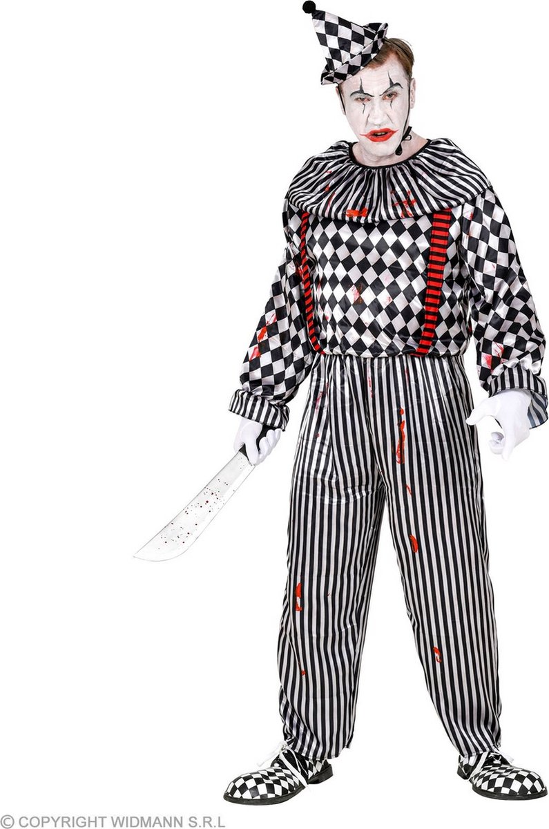 Monster & Griezel Kostuum | Bloedgrappige Scary Clown | Man | Medium | Halloween | Verkleedkleding